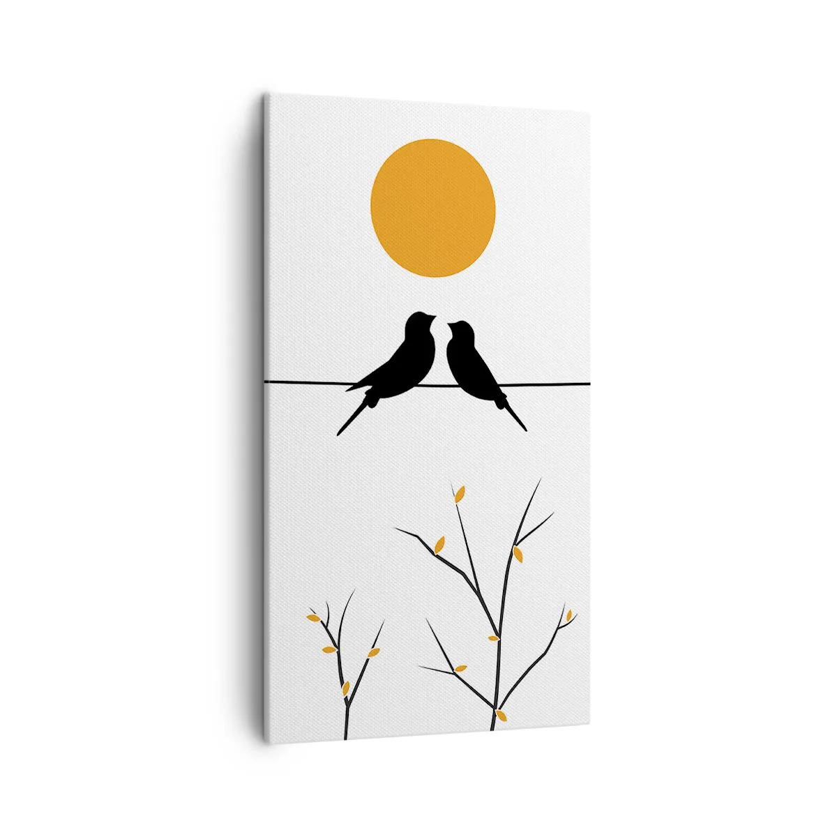 Tablou pe pânză - Seară cu privighetori - 45x80 cm