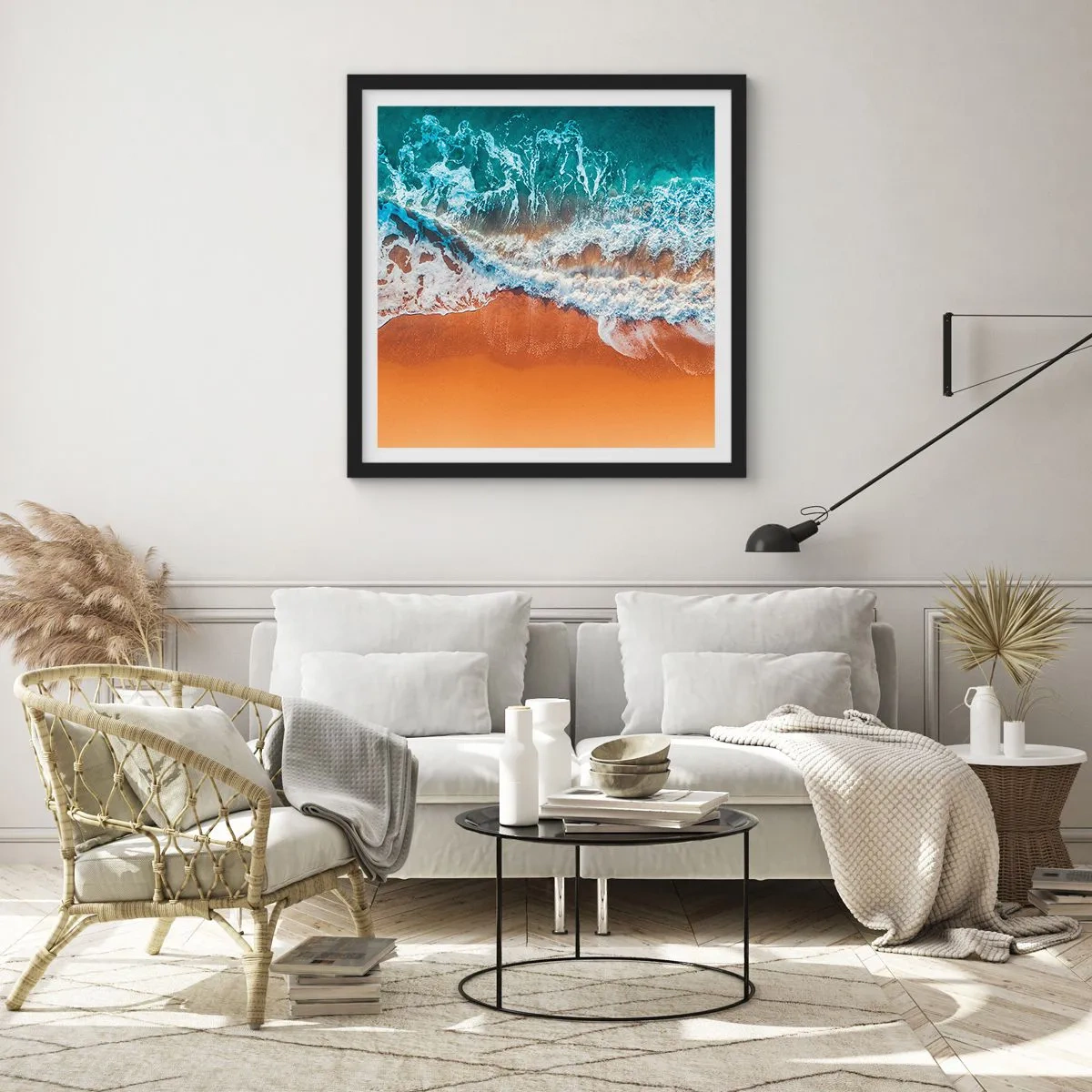 Poster în ramă neagră - Întotdeauna în tandem - 50x50 cm