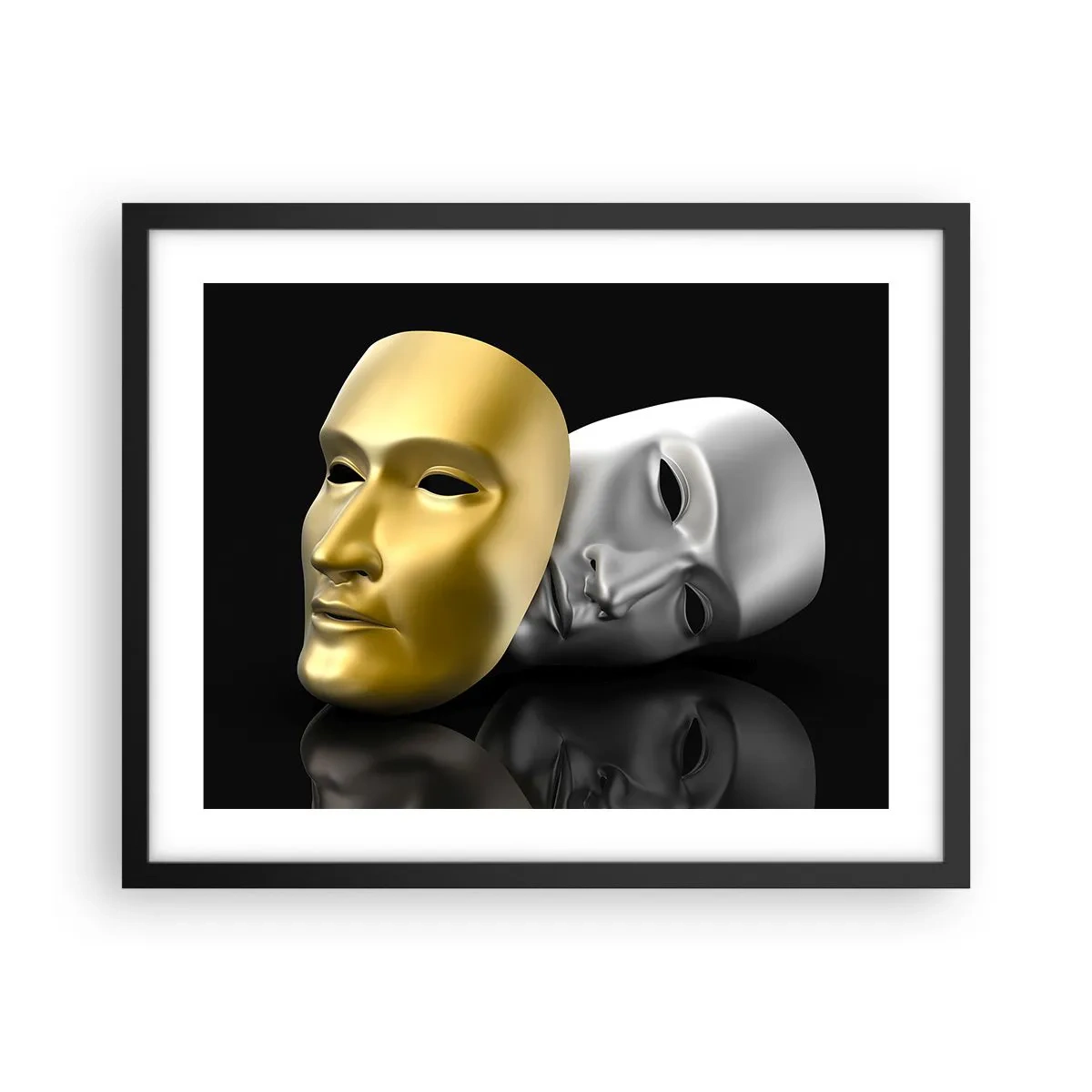 Poster în ramă neagră - Viața este teatru - 50x40 cm