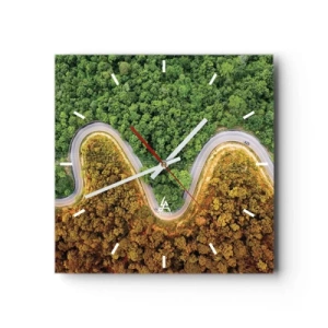 Ceas de perete - Ceas pe sticlă - Frontiere și defilee - 30x30 cm