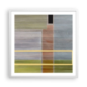 Poster în ramă albă - Drept și liniștit - 60x60 cm