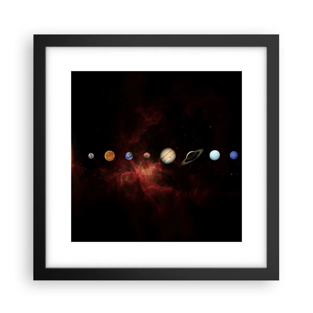 Poster în ramă neagră - Cartierul nostru - 30x30 cm