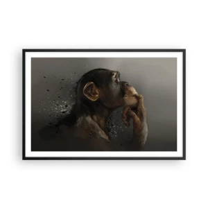 Poster în ramă neagră - Cu siguranță, gânditorul - 91x61 cm