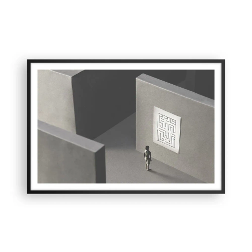 Poster în ramă neagră - Dar unde sunt? - 91x61 cm