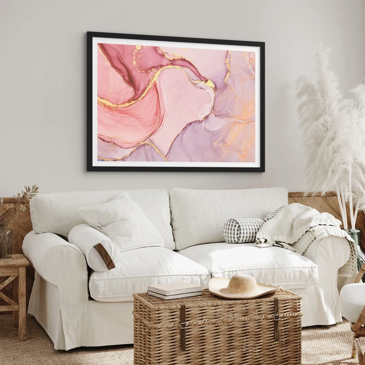 Poster în ramă neagră - O mângâiere de culoare - 50x40 cm