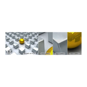 Mostră tapet Premium Sand - De ce eu? Compoziție geometrică - Abstracția, 3D, Grafică - 100x30 cm