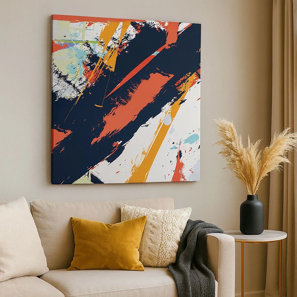 Tablou pe pânză - Compoziție dinamică - 30x30 cm