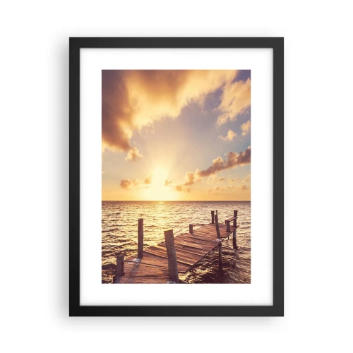 Poster în ramă neagră - Tărâmul de aur al blândeții - 30x40 cm