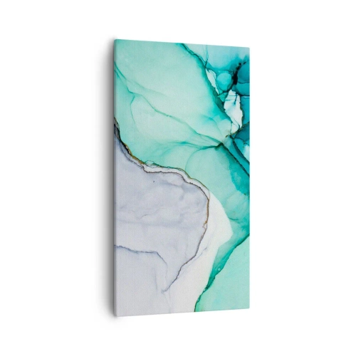Tablou pe pânză - Studiu în turcoaz - 55x100 cm