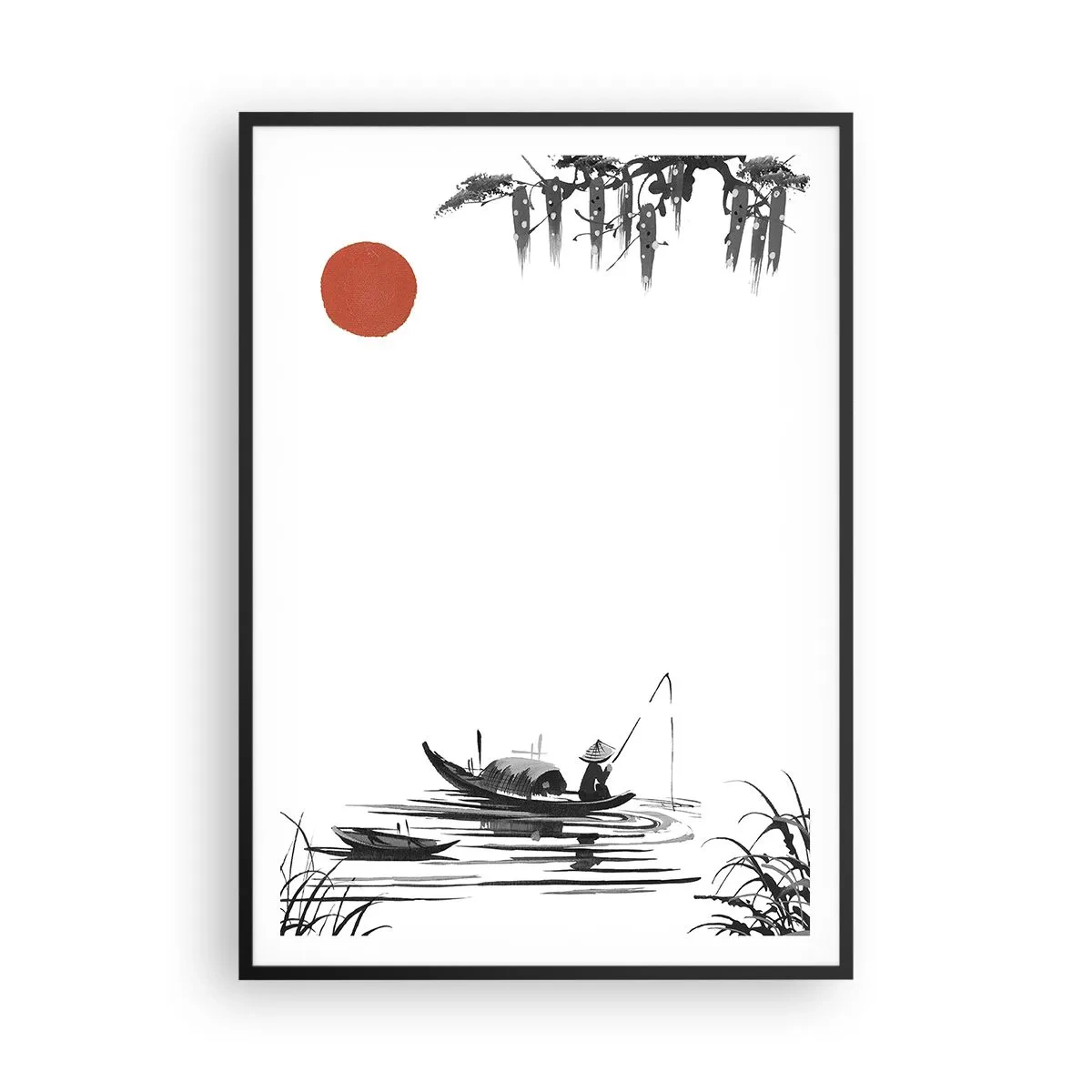 Poster în ramă neagră - O după-amiază asiatică - 70x100 cm