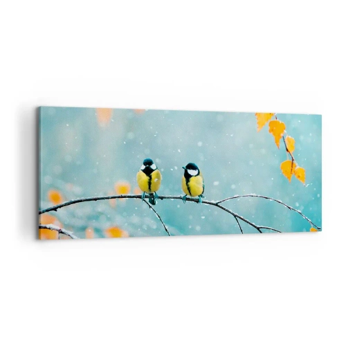 Tablou pe pânză - Bârfele păsărilor - 100x40 cm
