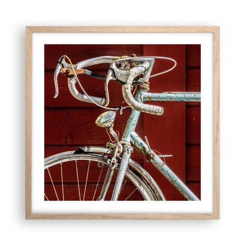 Poster în ramă de stejar deschis - Creat pentru victorie - 50x50 cm