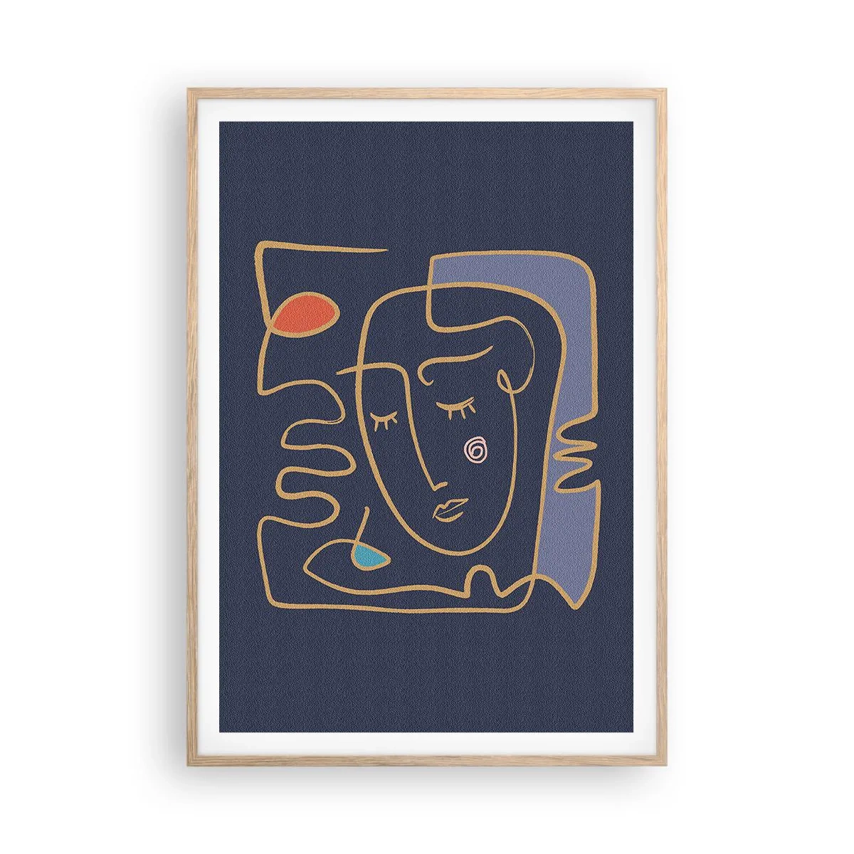 Poster în ramă de stejar deschis - În reverie - 70x100 cm