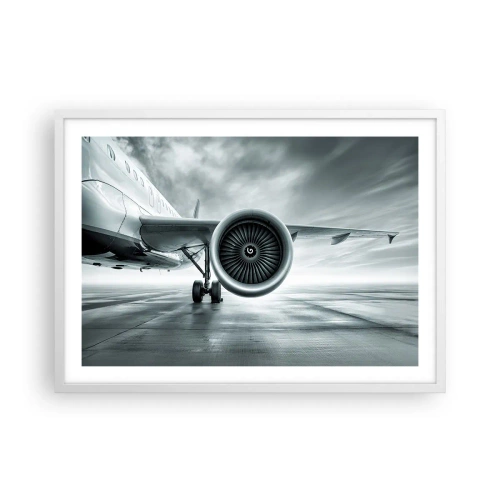 Poster în ramă albă - Ce putere! - 70x50 cm