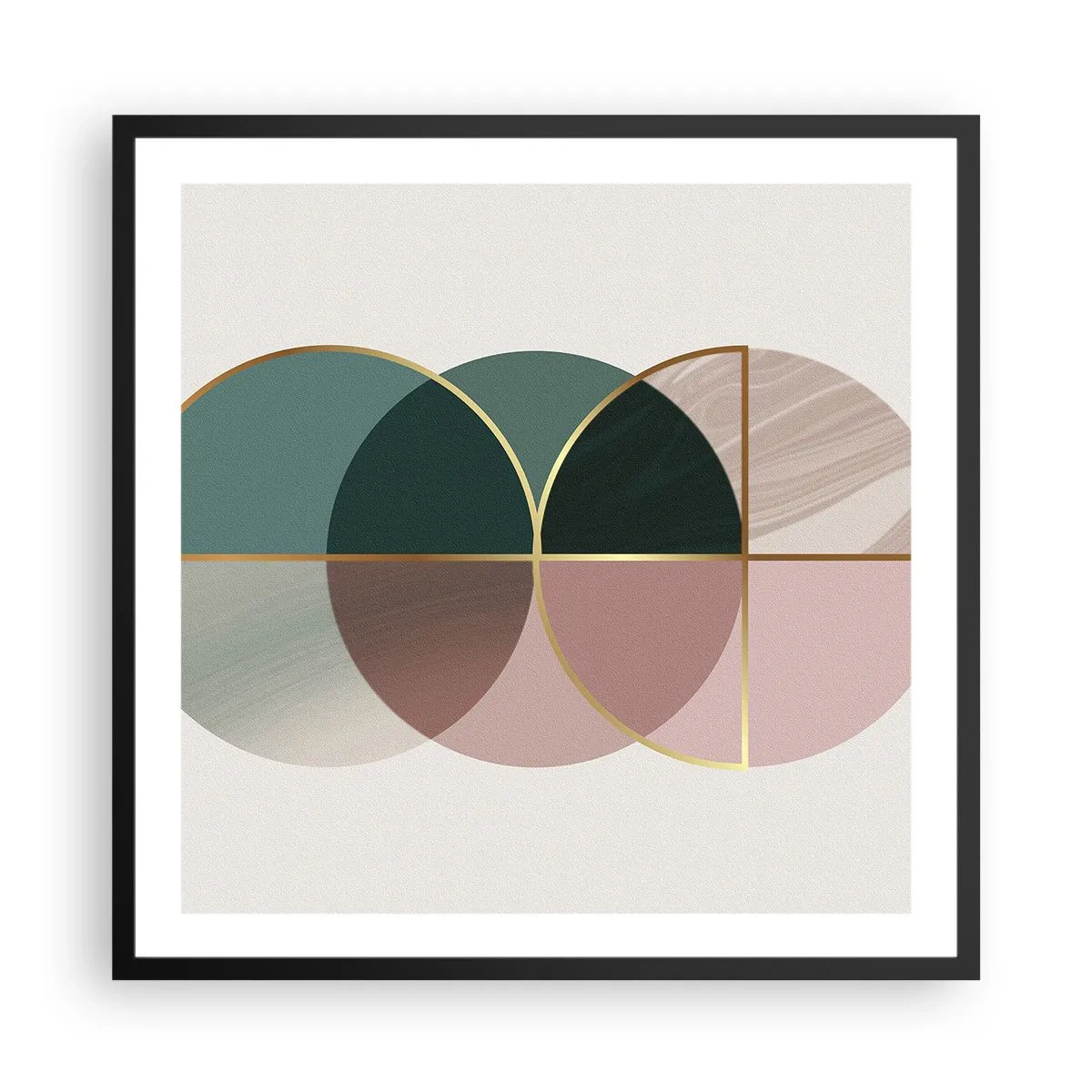 Poster în ramă neagră - Roată cu roată… - 60x60 cm