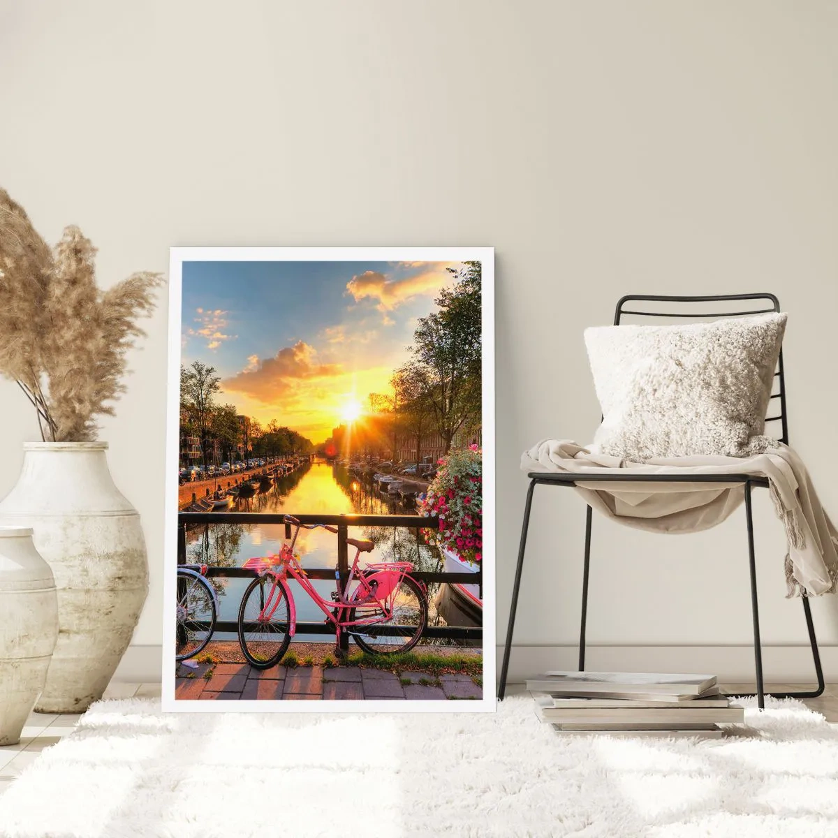 Poster - Dimineața de primăvară în Amsterdam - 70x100 cm