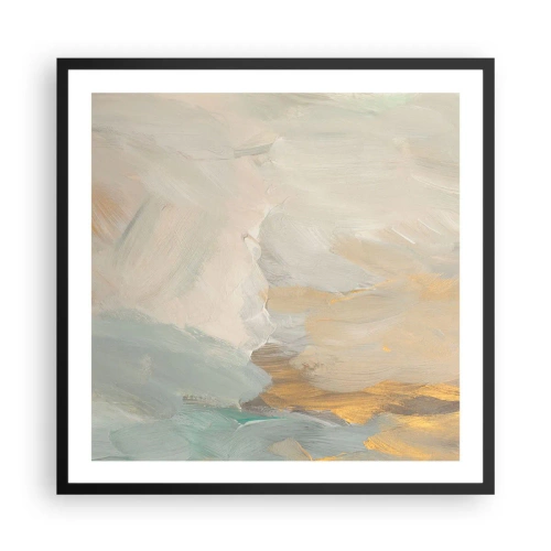 Poster în ramă neagră - Abstracție - lumea blândeții - 60x60 cm