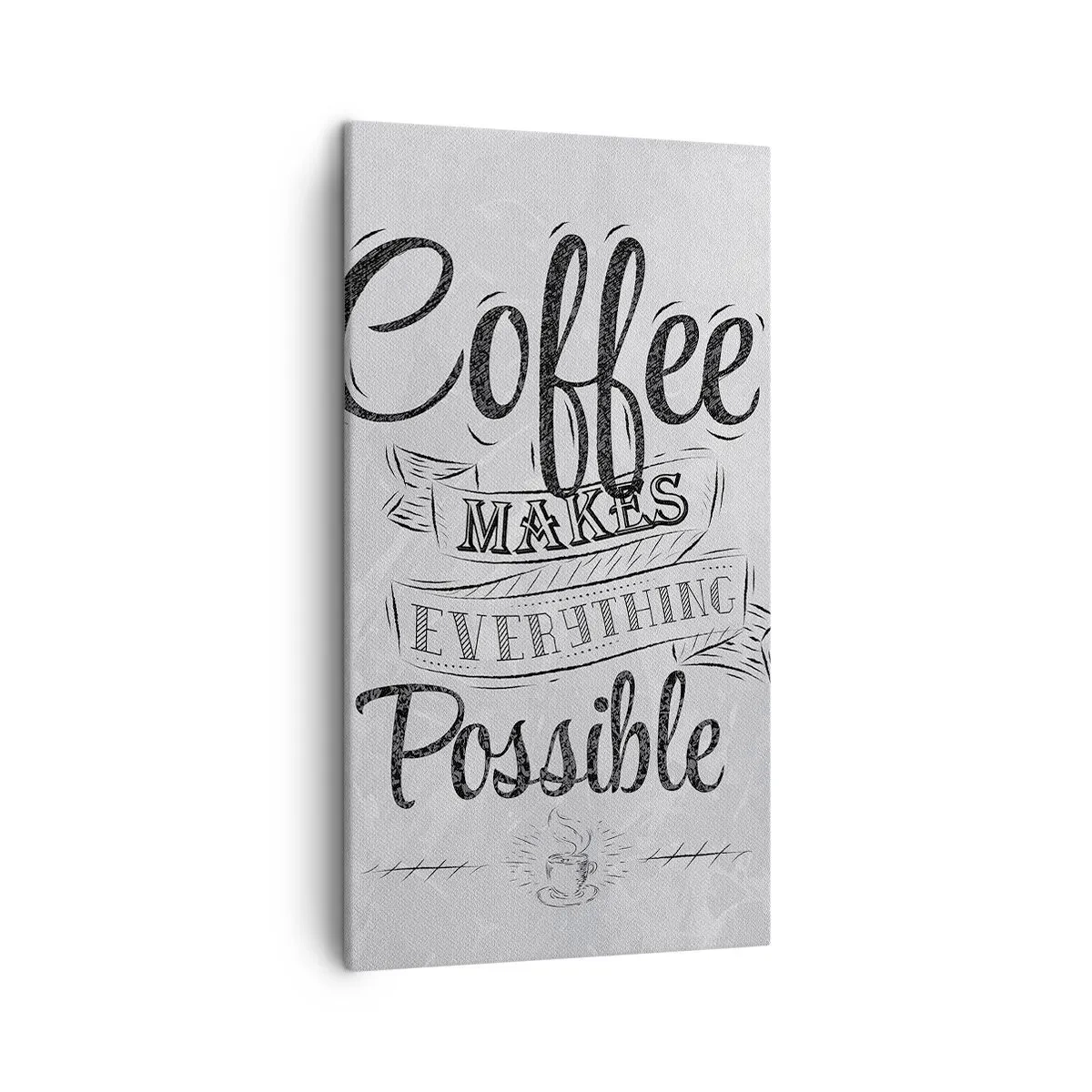 Tablou pe pânză - Cum să nu iubești cafeaua - 45x80 cm