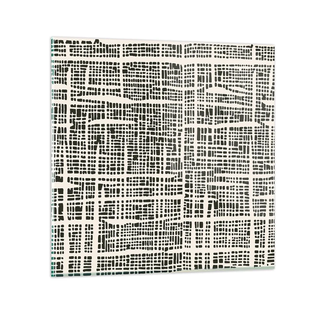 Tablou pe sticlă - O compoziție țesută - 30x30 cm