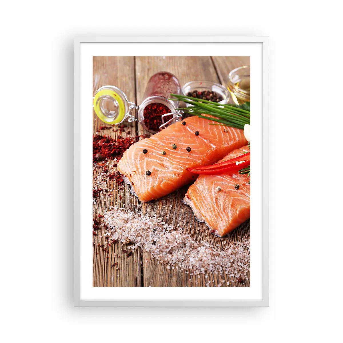 Poster în ramă albă - O aventură norvegiană în bucătărie - 50x70 cm