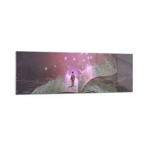 Tablou pe sticlă - O invitație către o altă lume - citiți! - 160x50 cm