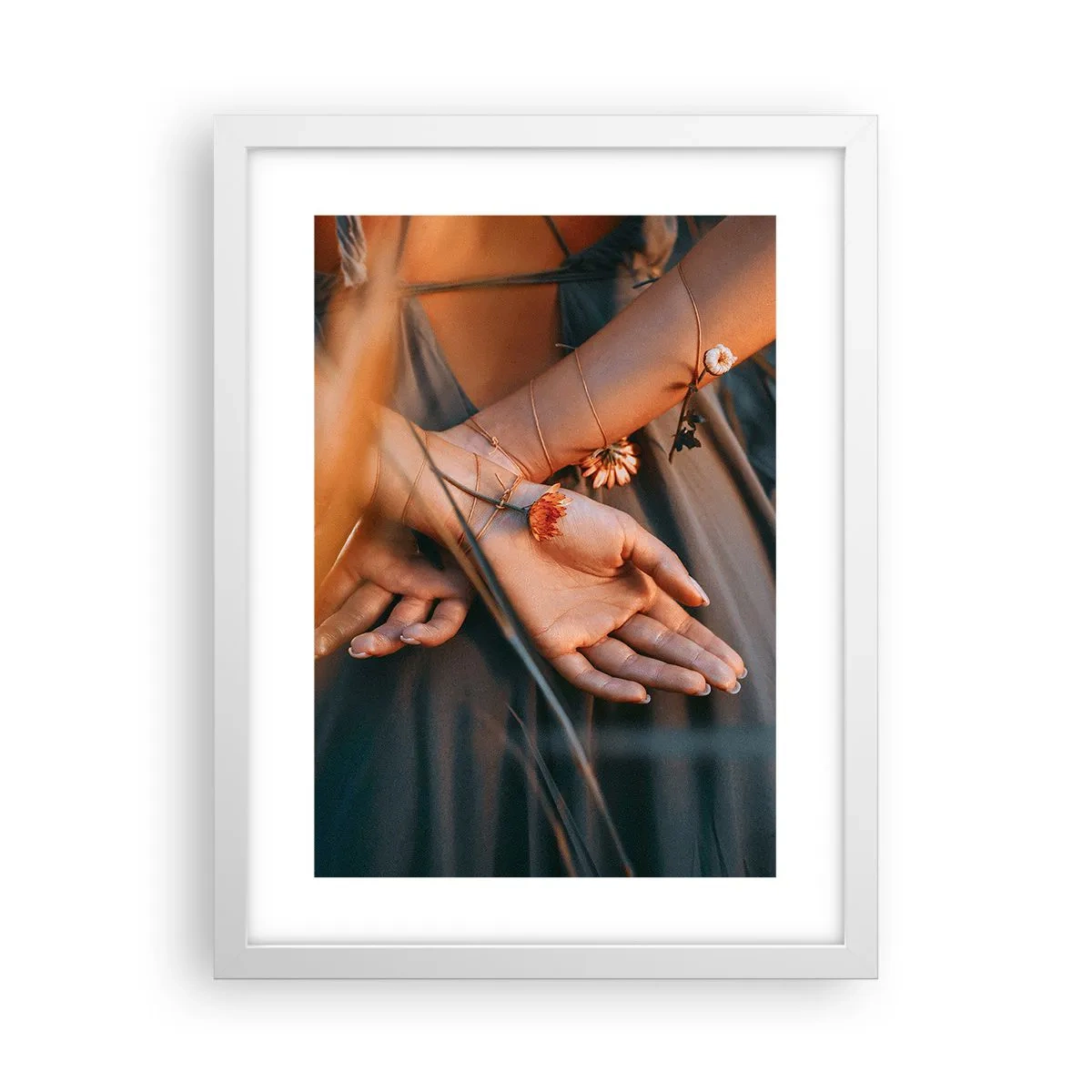 Poster în ramă albă - Legată de natură - 30x40 cm