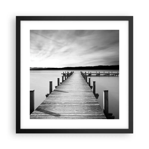 Poster în ramă neagră - La adăpostul apei - pace - 40x40 cm