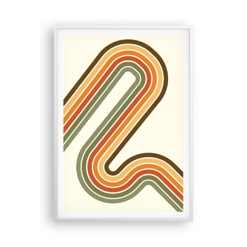 Poster în ramă albă - Cu zigzag până la destinație - 70x100 cm
