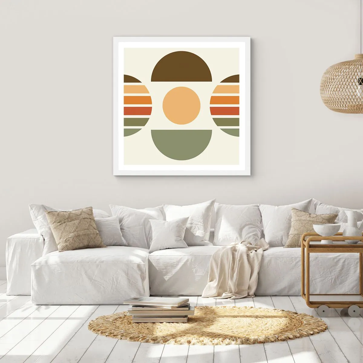 Poster în ramă albă - În culorile pământului - 50x50 cm