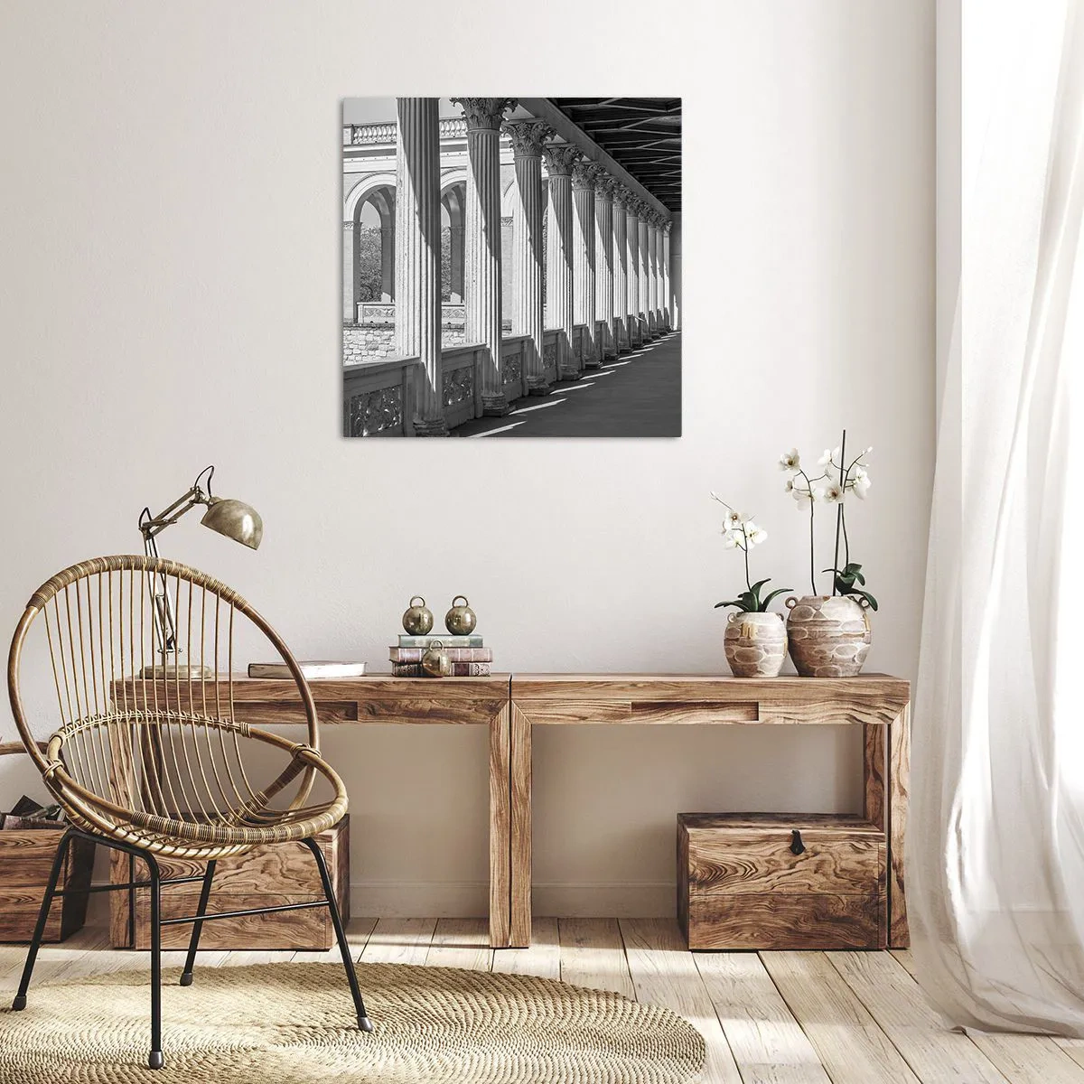 Tablou pe pânză - Arcadă însorită - 70x70 cm