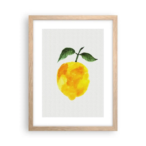 Poster în ramă de stejar deschis - Cum să simțiți gustul soarelui - 30x40 cm