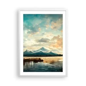 Poster în ramă albă - Sub protecția cerului - 50x70 cm