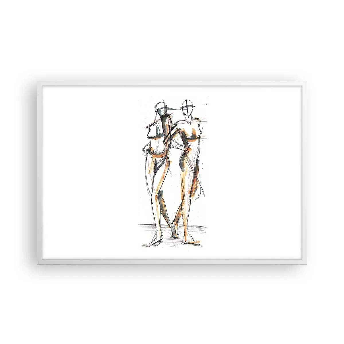 Poster în ramă albă - Un studiu de farmec - 91x61 cm