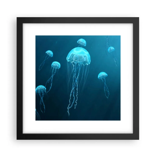 Poster în ramă neagră - Dansul oceanic - 30x30 cm