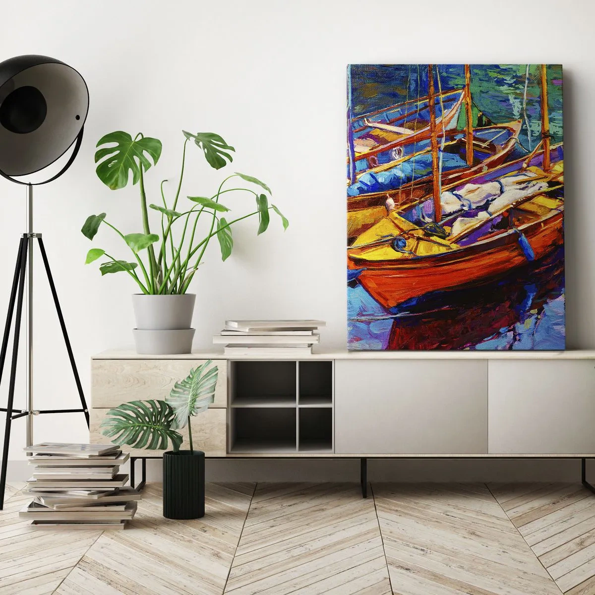 Tablou pe pânză - Pe o apă plină de culoare - 50x70 cm
