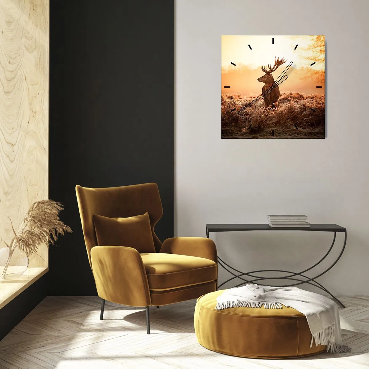 Ceas de perete - Ceas pe sticlă - Stăpânul conacului - 40x40 cm