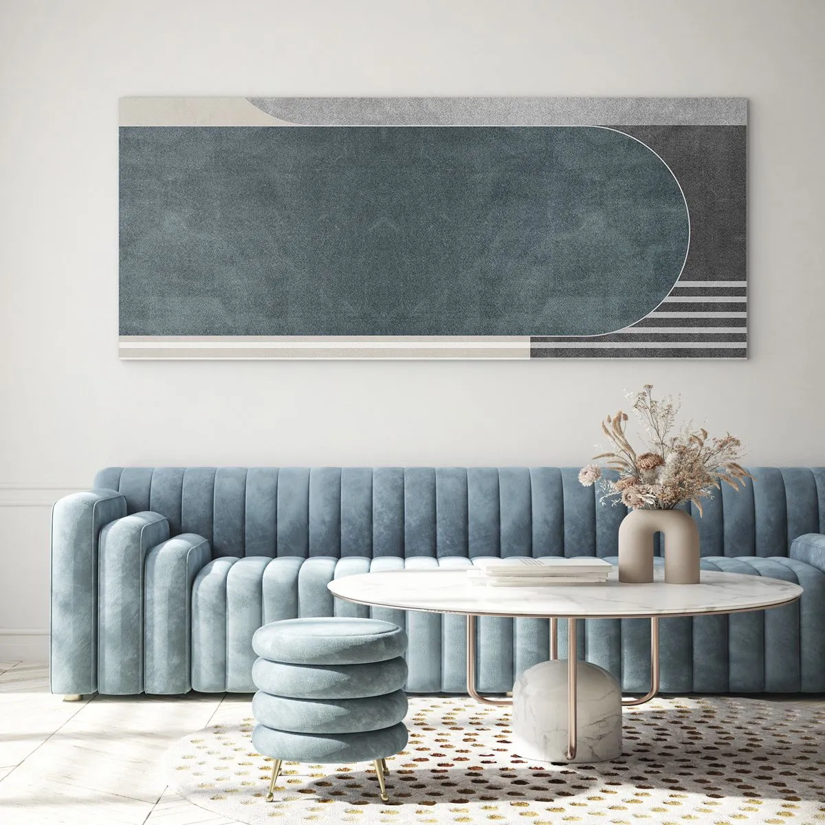 Tablou pe sticlă - Compoziție de nivel - 120x50 cm