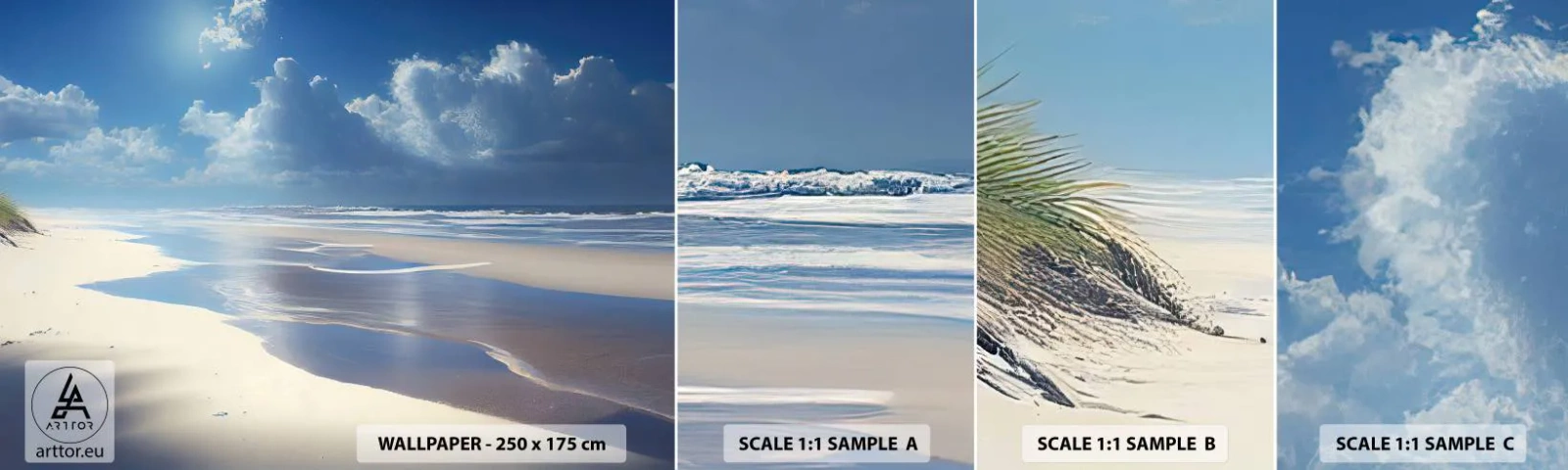 Mostră de Tapet Standard Eco - Vacanță în paradis - plajă, Ocean, Sărbători - 100x30 cm