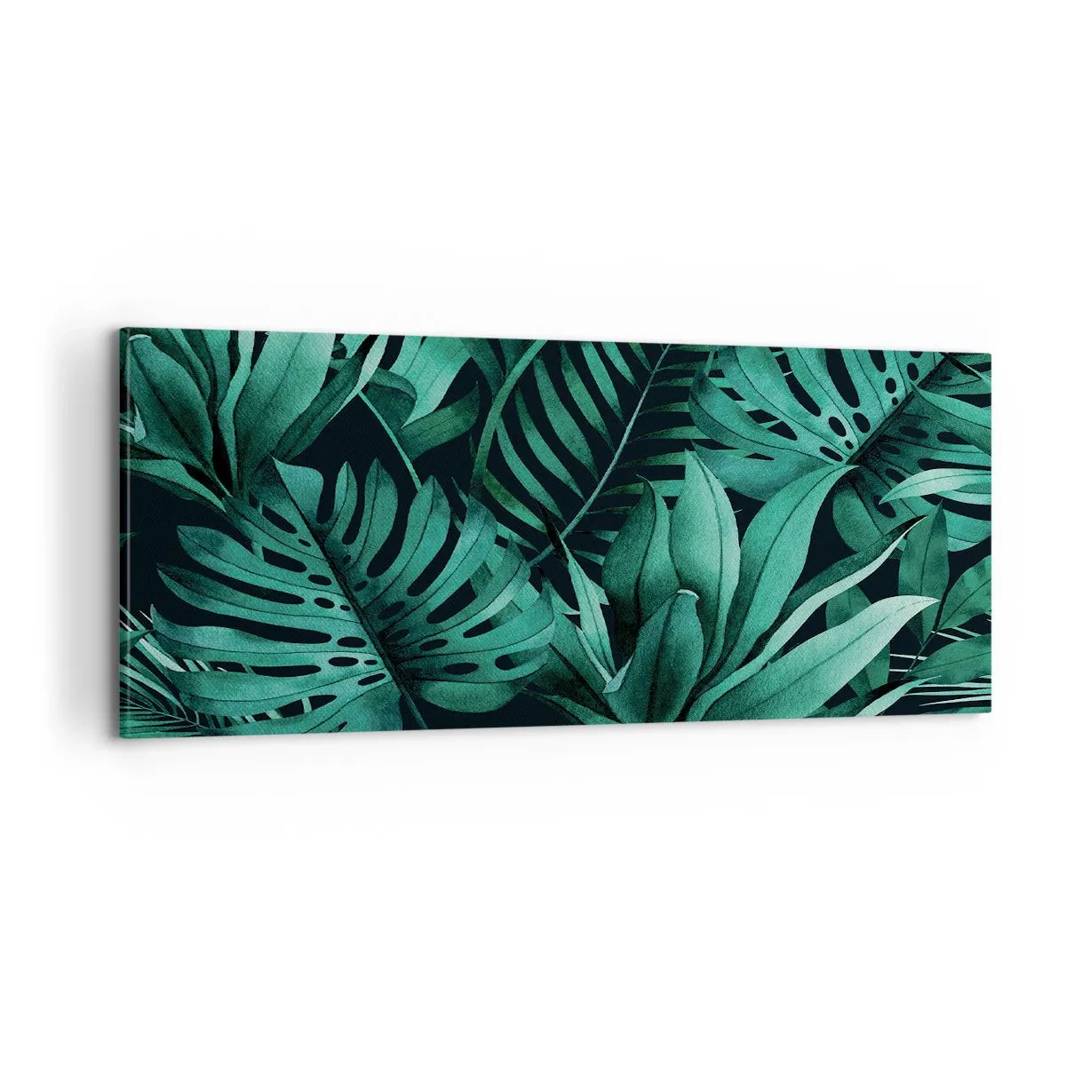 Tablou pe pânză - Profunzimea verdelui tropical - 100x40 cm