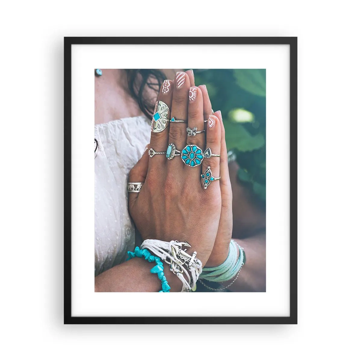 Poster în ramă neagră - Bine ați venit în centrul ființei - 40x50 cm