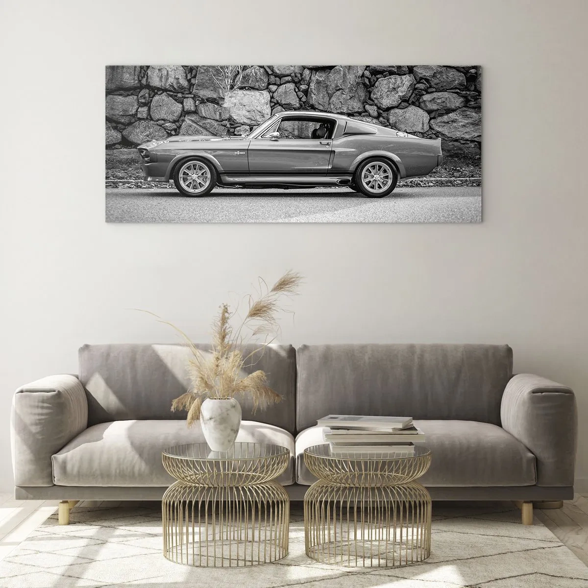 Tablou pe sticlă - Legenda anilor '60. - 120x50 cm