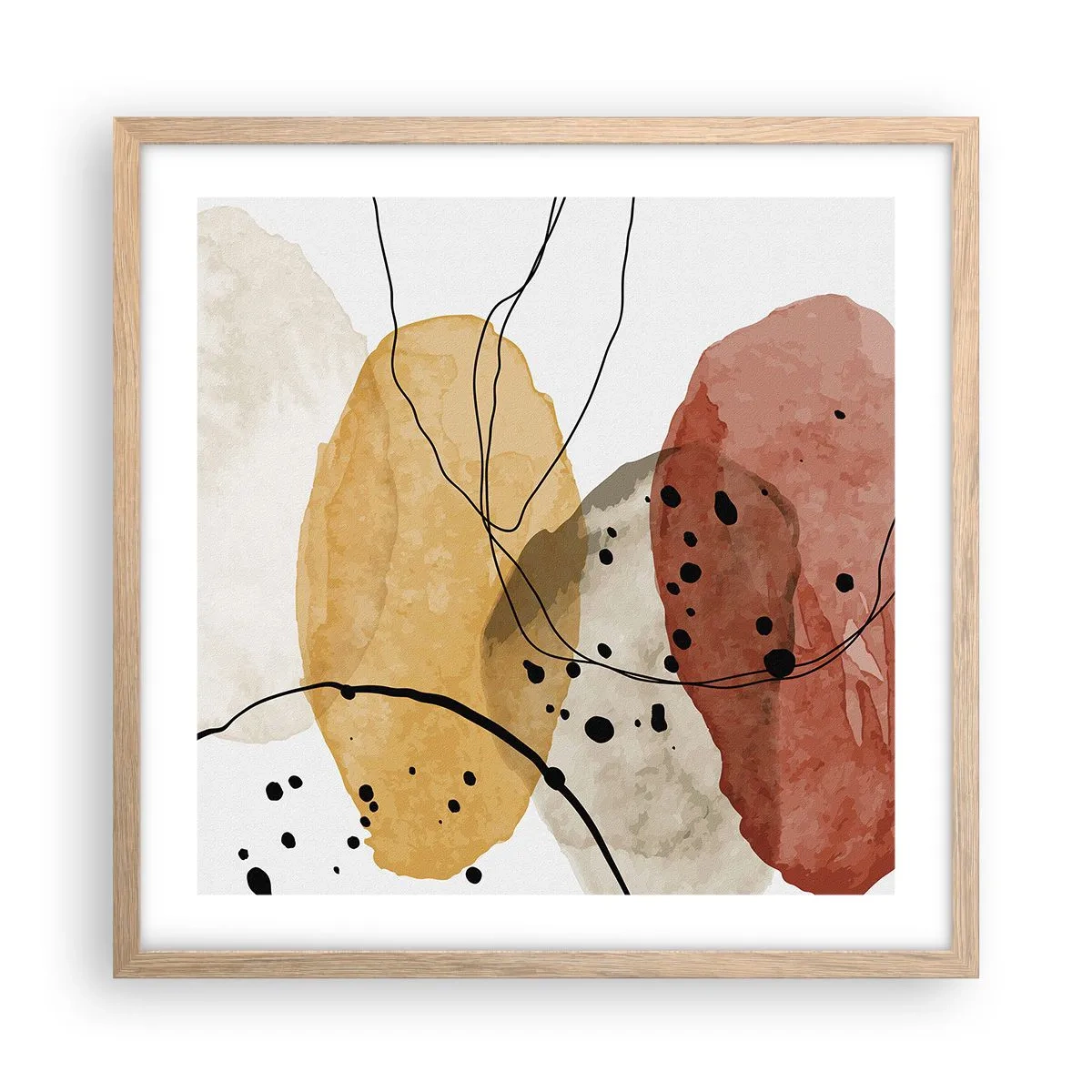 Poster în ramă de stejar deschis - Ca aerul, limpezi și ușoare - 50x50 cm