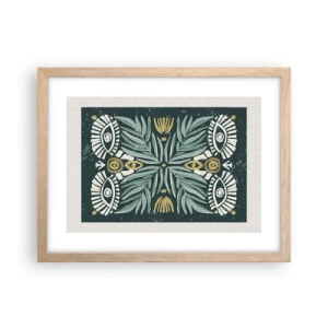 Poster în ramă de stejar deschis - Ca un decupaj folcloric - 40x30 cm