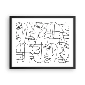 Poster în ramă neagră - Într-o încurcătură de emoții - 50x40 cm