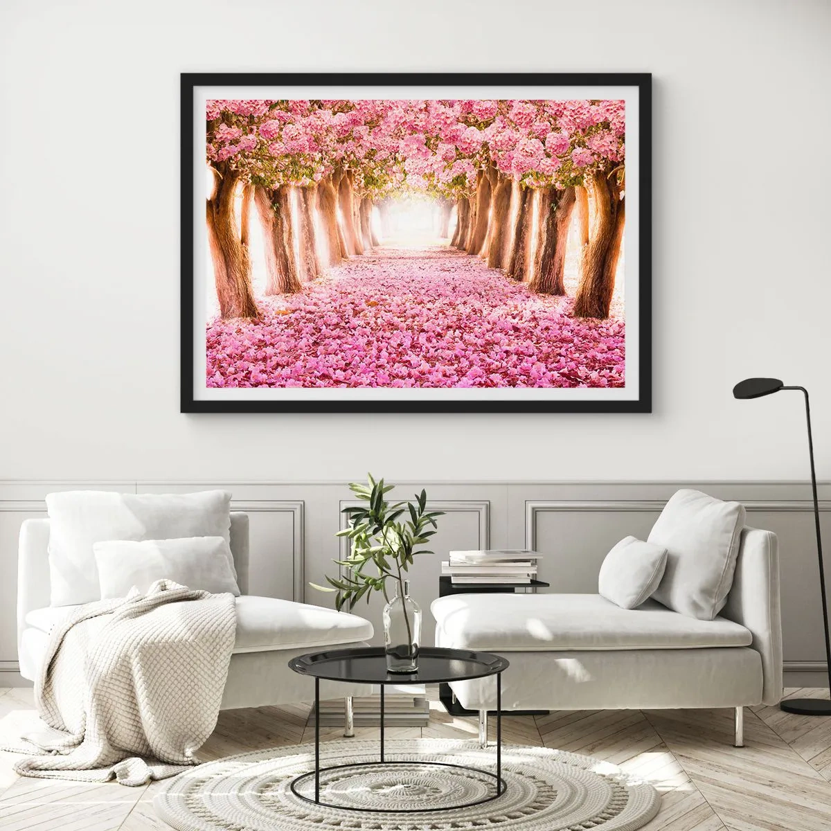 Poster în ramă neagră - Drumul spre paradis - 70x50 cm