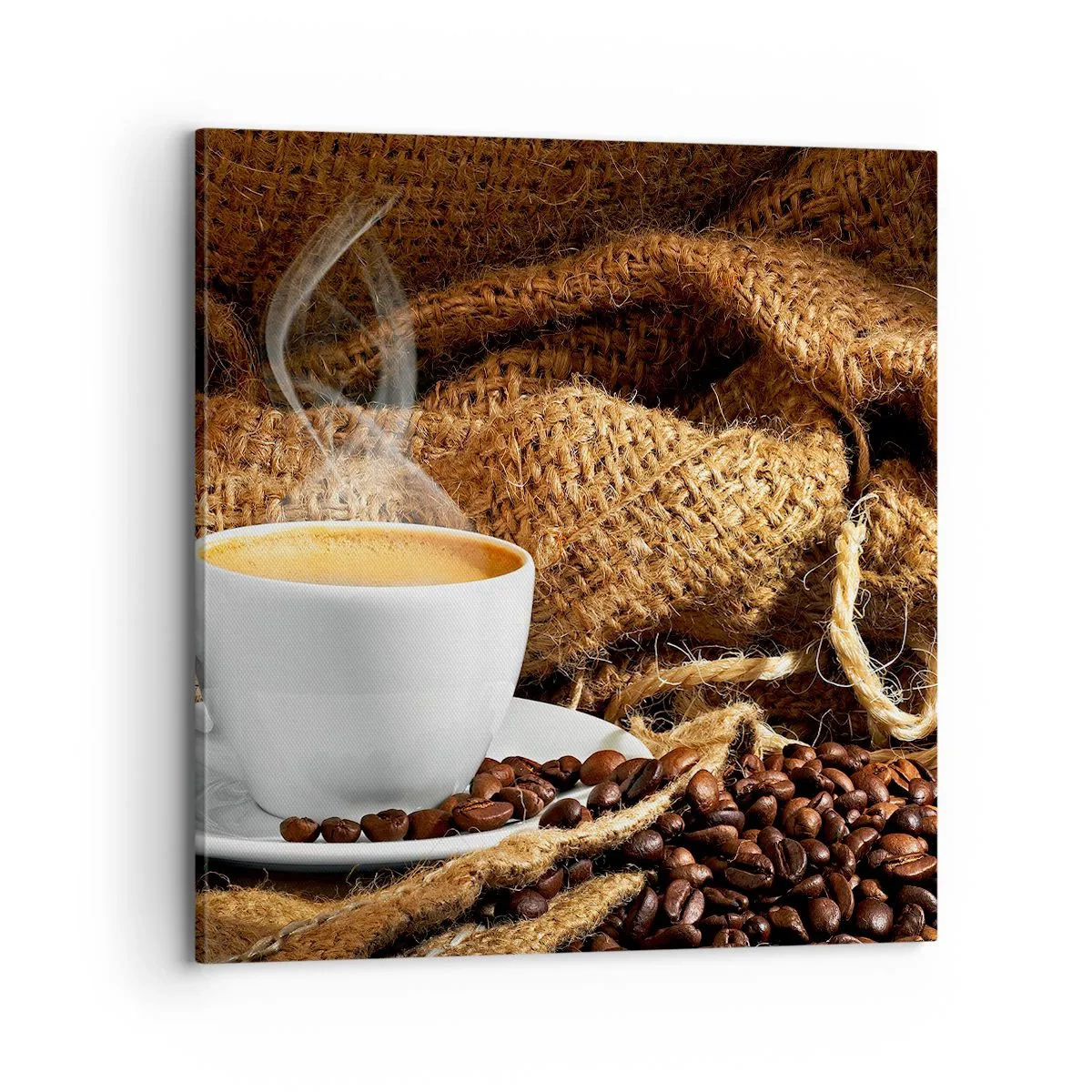 Tablou pe pânză - Mirosul de mokka și densitatea lichidului de miere - 70x70 cm