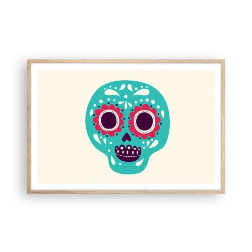 Poster în ramă de stejar deschis - Viața - distracție până la moarte - 91x61 cm