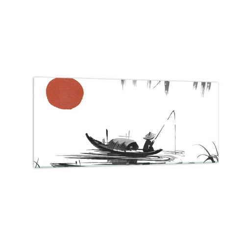 Tablou pe sticlă - O după-amiază asiatică - 120x50 cm