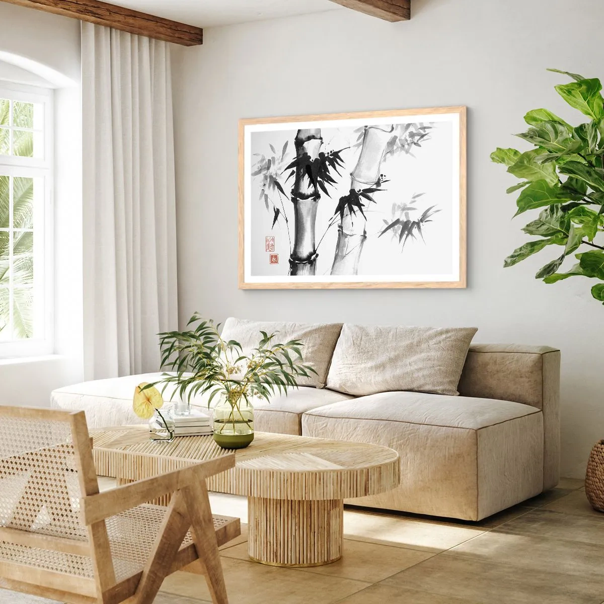 Poster în ramă de stejar deschis - Primul-plan al Orientului - 100x70 cm