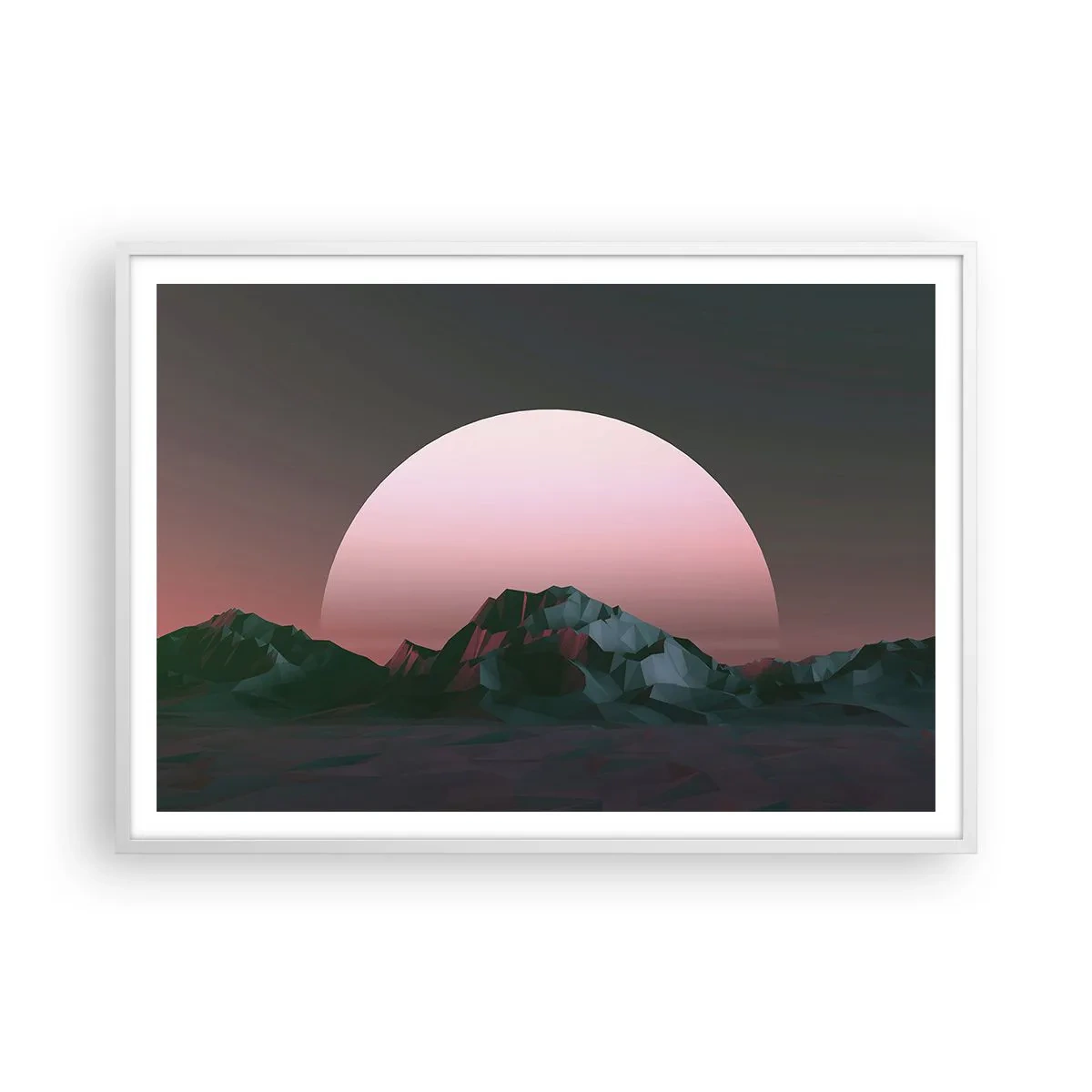 Poster în ramă albă - Într-o galaxie învecinată - 100x70 cm